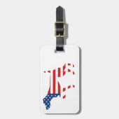 愛国的なGSP犬のポインティング ラゲッジタグ (正面縦)