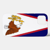 愛国的なiPhone 13ケースメイトのアメリカのサモア国旗 Case-Mate iPhoneケース (裏面 (横))