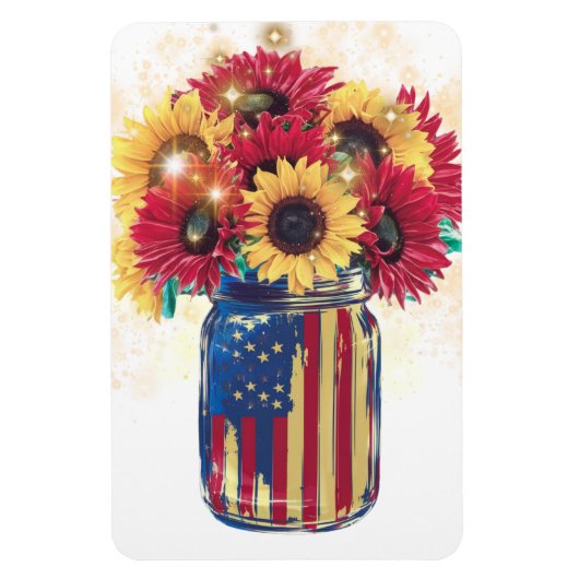 愛国的なjar USA 7月4日 マグネット (縦)