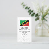 愛国的なST KITTSフラグ写真の追加 名刺 (スタンド正面)