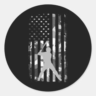 愛国的なUSAスポーツプレーヤーのアメリカ国旗カモフラージュ ラウンドシール