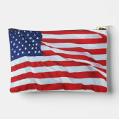 愛国的なUSAフラグの小物入れポーチ アクセサリーポーチ (裏面)