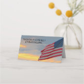 愛国的に折り畳まれた座席表 プレイスカード (裏面)