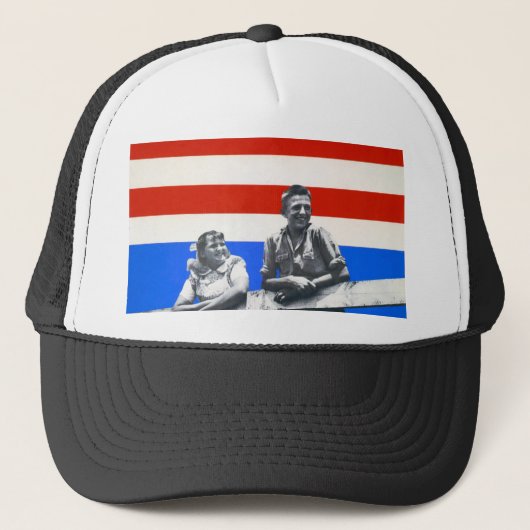 愛国的に編集されていないヴィンテージ写真Old Eutiful Pi キャップ (正面)