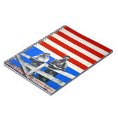 愛国的に編集されていないヴィンテージ写真Old Eutiful Pi ノートブック (左側)