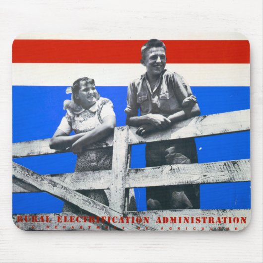 愛国的に編集されていないヴィンテージ写真Old Eutiful Pi マウスパッド (正面)