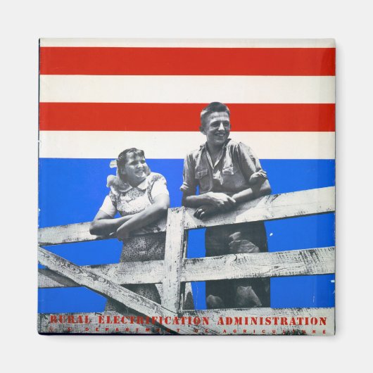 愛国的に編集されていないヴィンテージ写真Old Eutiful Pi マグネット (正面)