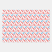 愛国的はっきりしたな星が撒き散らす ラッピングペーパーシート (正面3)