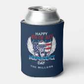 愛国的はっきりしたイーグルカスタム文字 缶クーラー (缶正面)