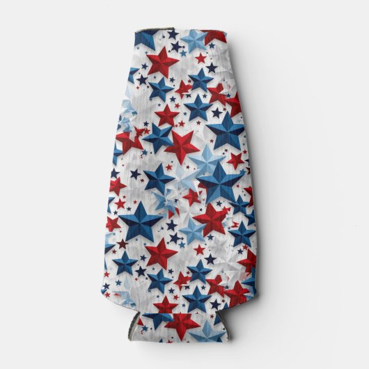 愛国的はっきりしたスターバスト ボトルクーラー (正面)