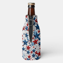 愛国的はっきりしたスターバスト ボトルクーラー