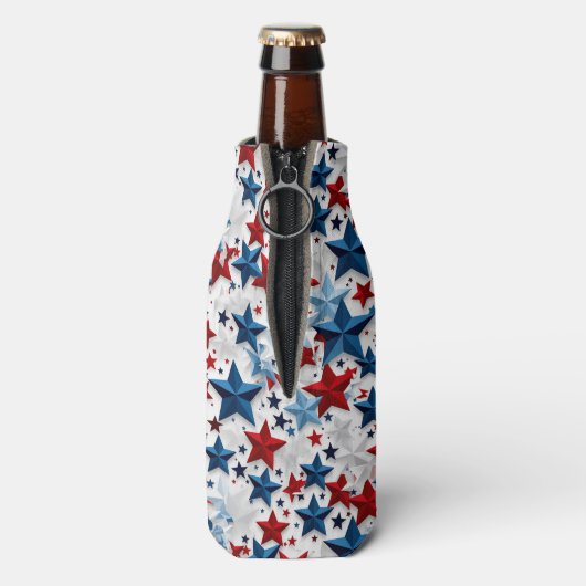 愛国的はっきりしたスターバスト ボトルクーラー (ボトル裏面)