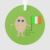 愛国的アイリッシュエッグアクリルオーナメント オーナメント (裏面)