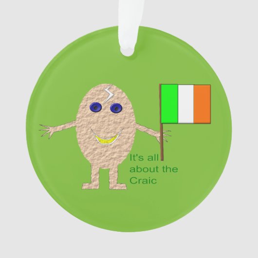 愛国的アイリッシュエッグアクリルオーナメント オーナメント (正面)