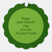 愛国的アイリッシュエッグカスタム オーナメントカード (裏面)