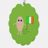 愛国的アイリッシュエッグカスタム オーナメントカード (左)