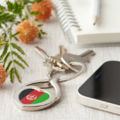 愛国的アフガニスタン国旗 キーホルダー (側面)