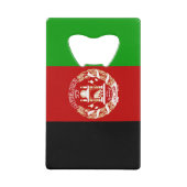 愛国的アフガニスタン国旗 クレジットカード栓抜き (正面)