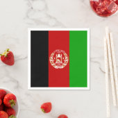 愛国的アフガニスタン国旗 スタンダードカクテルナプキン (インサイチュ)