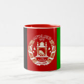 愛国的アフガニスタン国旗 ツートーンマグカップ (中央)