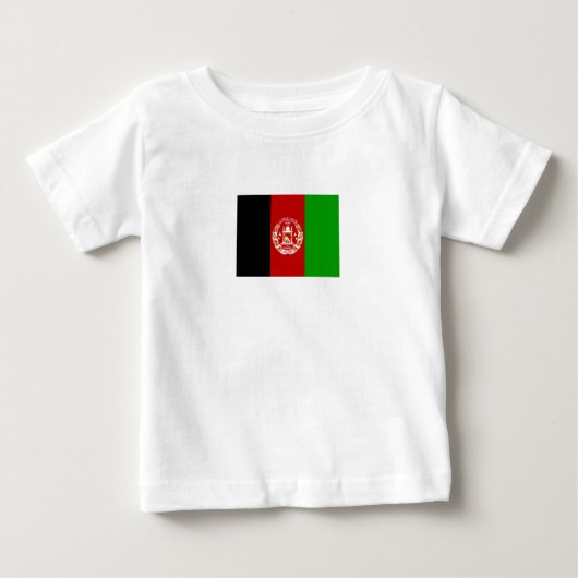 愛国的アフガニスタン国旗 ベビーTシャツ (正面)