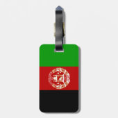 愛国的アフガニスタン国旗 ラゲッジタグ (裏面縦)
