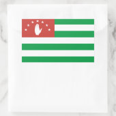 愛国的アブハジア国旗 長方形シール (バッグ)
