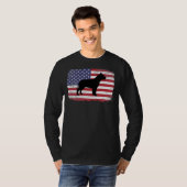 愛国的アメリカピットブル Tシャツ (正面フル)