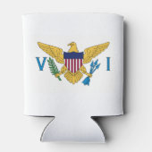 愛国的アメリカヴァージン諸島国旗クーラーボックス 缶クーラー (裏面)