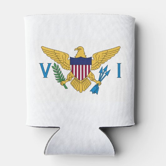 愛国的アメリカヴァージン諸島国旗クーラーボックス 缶クーラー (裏面)