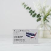 愛国的アメリカーナテーマ名刺テンプレート 名刺 (スタンド正面)