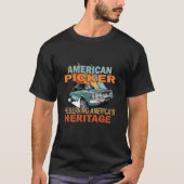 愛国的アメリカ伝統ピッカーズ長袖T Tシャツ (正面)
