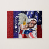 愛国的アメリカ写真テンプレート ジグソーパズル (横)