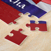 愛国的アメリカ写真テンプレート ジグソーパズル (側面)