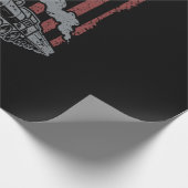 愛国的アメリカ列車蒸気機関車運転手 ラッピングペーパー (角)