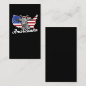 愛国的アメリカ国旗のヤギ愛好家 名刺 (正面/裏面)
