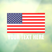 愛国的アメリカ国旗の静的透明 ウィンドウサイン (シート3)