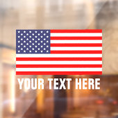 愛国的アメリカ国旗の静的透明 ウィンドウサイン (シート2)