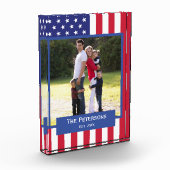 愛国的アメリカ国旗家の写真ブロック フォトブロック (左)