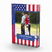 愛国的アメリカ国旗家の写真ブロック フォトブロック (右)