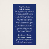 愛国的アメリカ国旗退役軍人葬儀祈りの言葉カード (裏面)