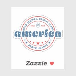 愛国的アメリカ国旗7月4日スター&ストライプ シール