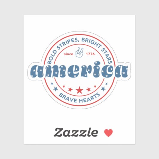 愛国的アメリカ国旗7月4日スター&ストライプ シール (シート)