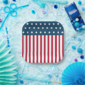 愛国的アメリカ国旗7月4日紙プレート ペーパープレート (パーティー)