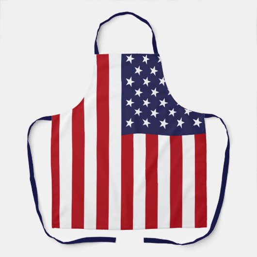 愛国的アメリカ国旗 エプロン (正面)