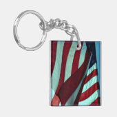 愛国的アメリカ国旗 キーホルダー (正面左)