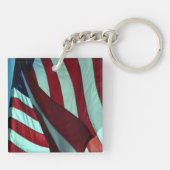 愛国的アメリカ国旗 キーホルダー (裏面)