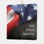 愛国的アメリカ国旗 セラミックオーナメント (左)