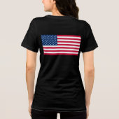 愛国的アメリカ国旗 トライブレンドTシャツ (裏面)
