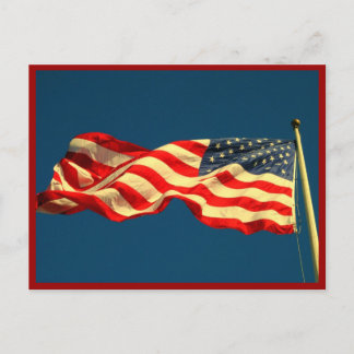 愛国的アメリカ国旗 ポストカード